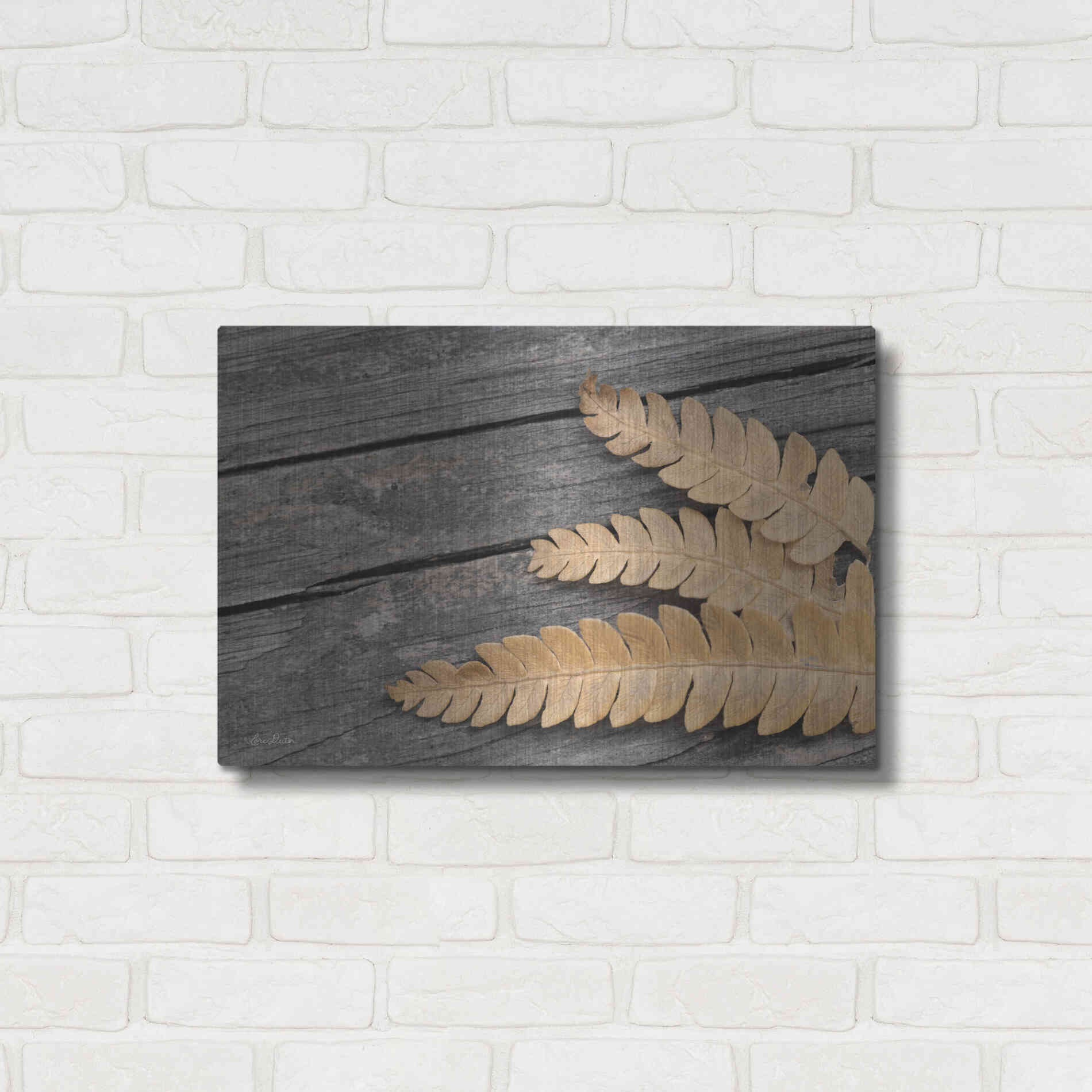 Luxe Metal Art 'Gold on Black VI' by Lori Deiter, Metal Wall Art,24x16