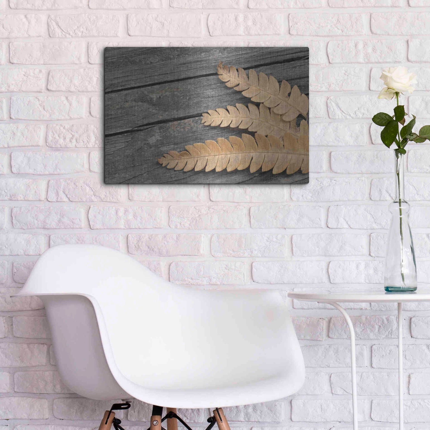 Luxe Metal Art 'Gold on Black VI' by Lori Deiter, Metal Wall Art,24x16
