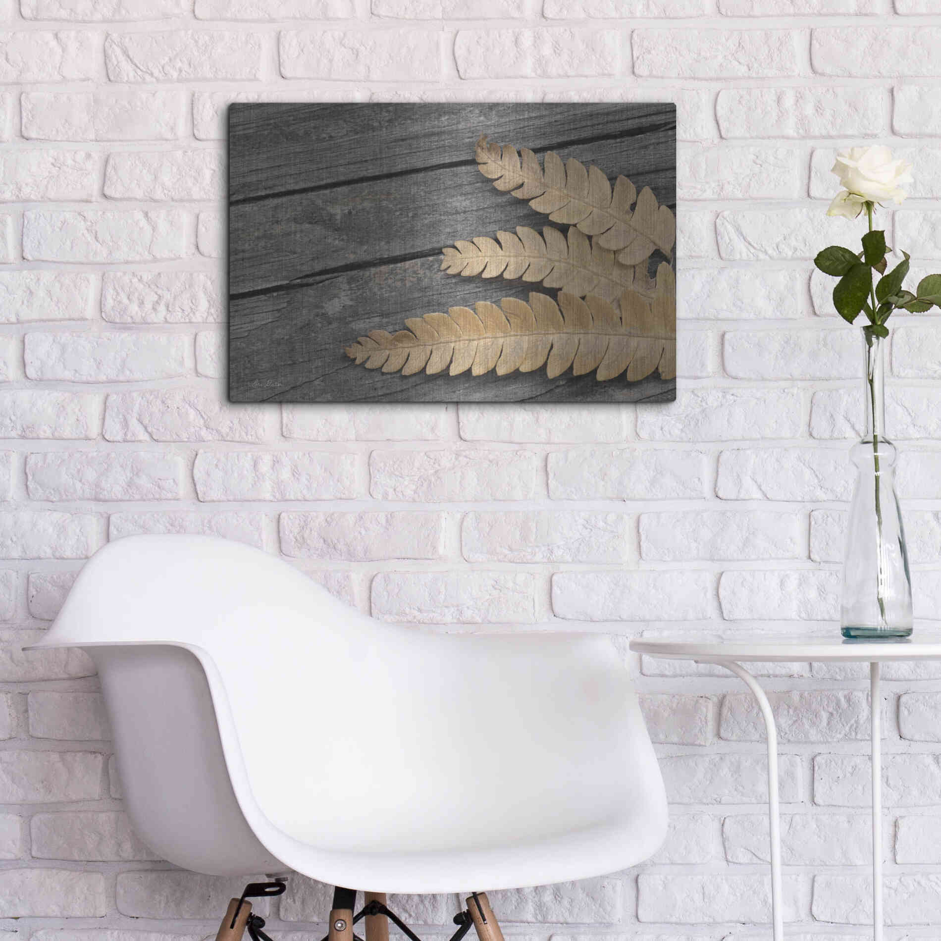 Luxe Metal Art 'Gold on Black VI' by Lori Deiter, Metal Wall Art,24x16