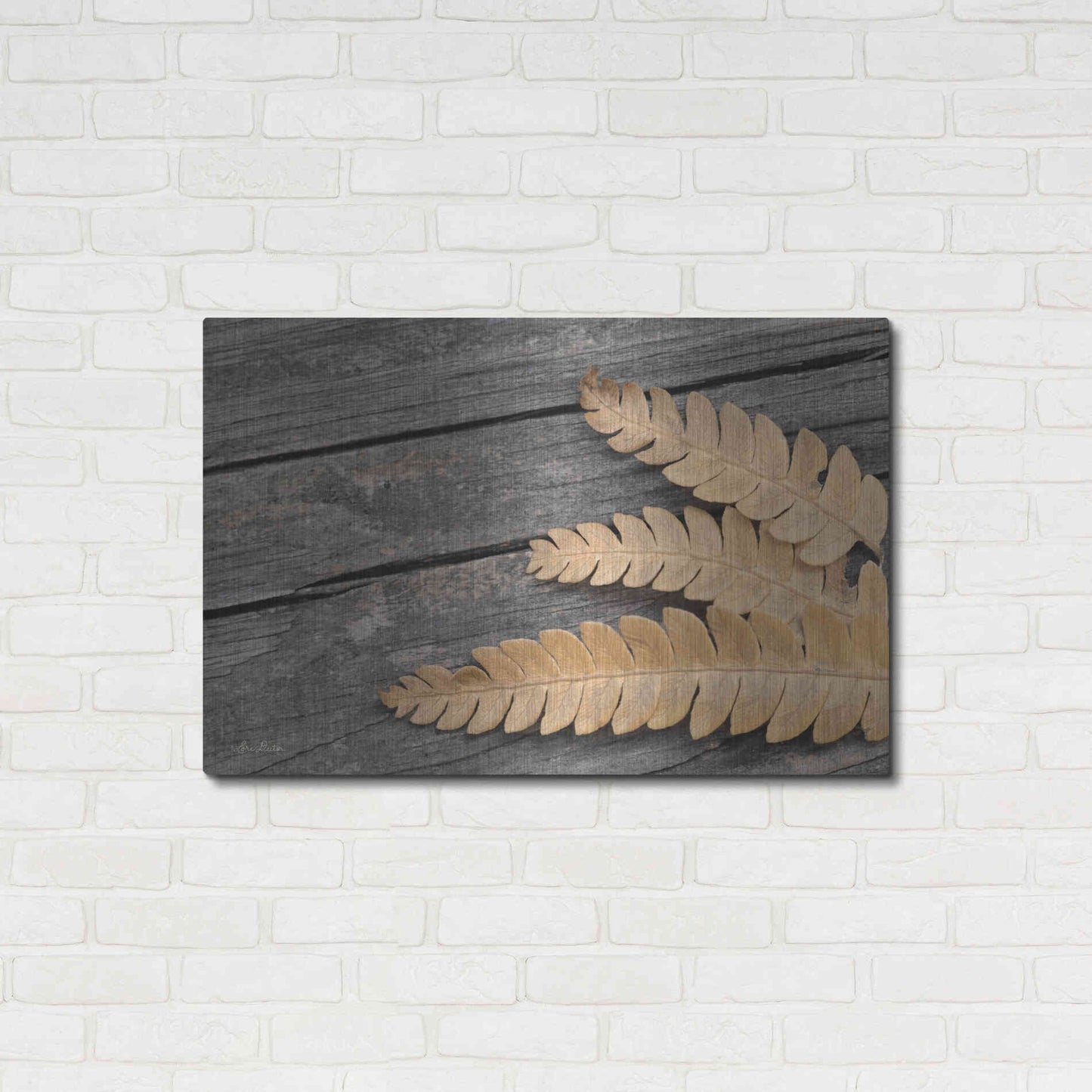 Luxe Metal Art 'Gold on Black VI' by Lori Deiter, Metal Wall Art,36x24