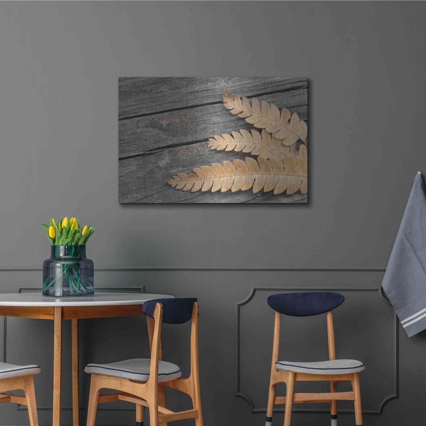 Luxe Metal Art 'Gold on Black VI' by Lori Deiter, Metal Wall Art,36x24