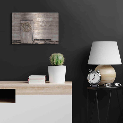 Luxe Metal Art 'Welcome to Our Farm' by Lori Deiter, Metal Wall Art,24x16
