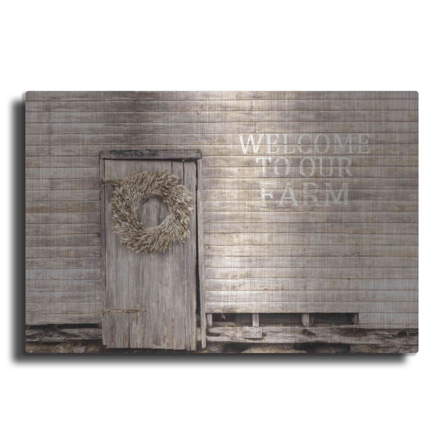 Luxe Metal Art 'Welcome to Our Farm' by Lori Deiter, Metal Wall Art