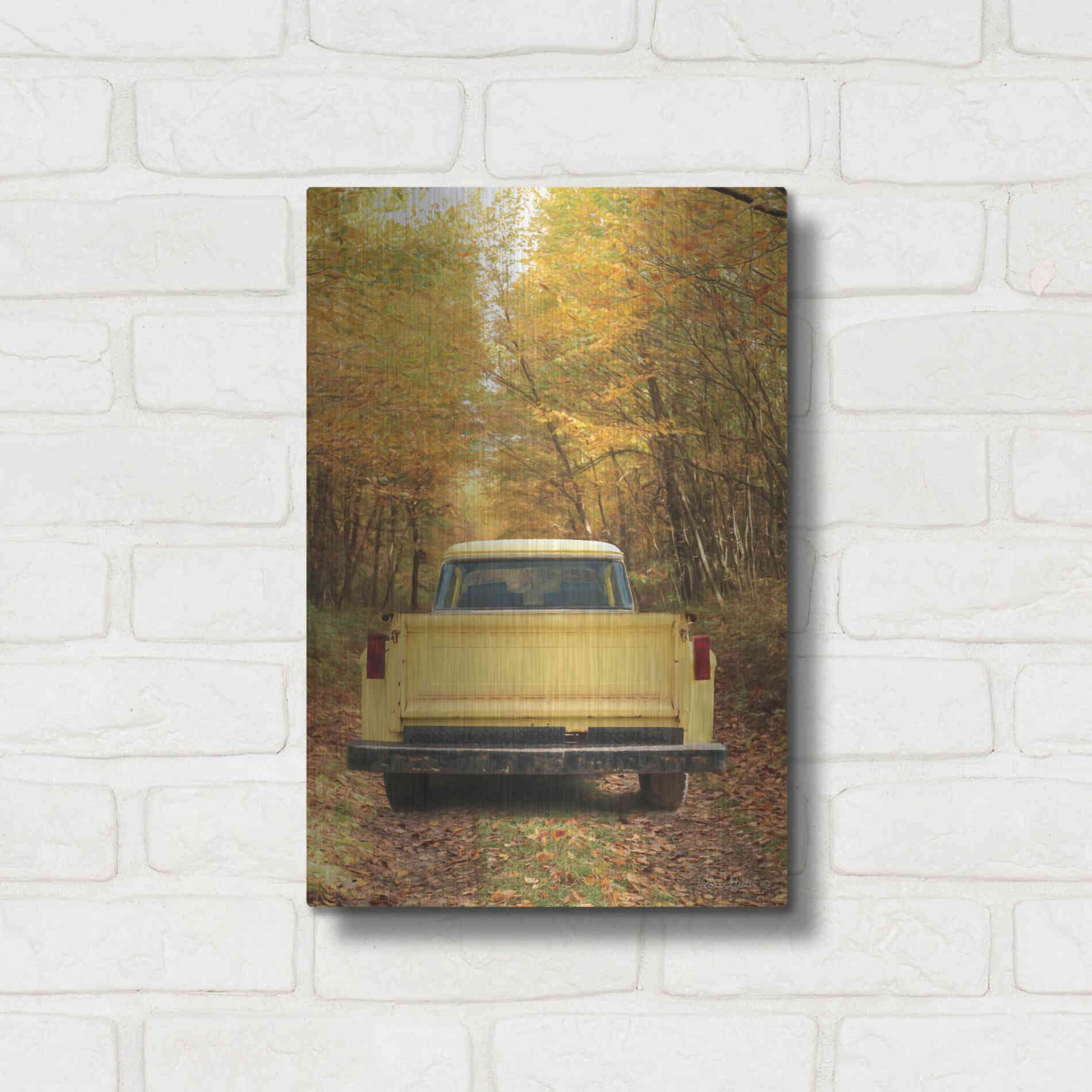 Luxe Metal Art 'The Season of Color' by Lori Deiter, Metal Wall Art,12x16