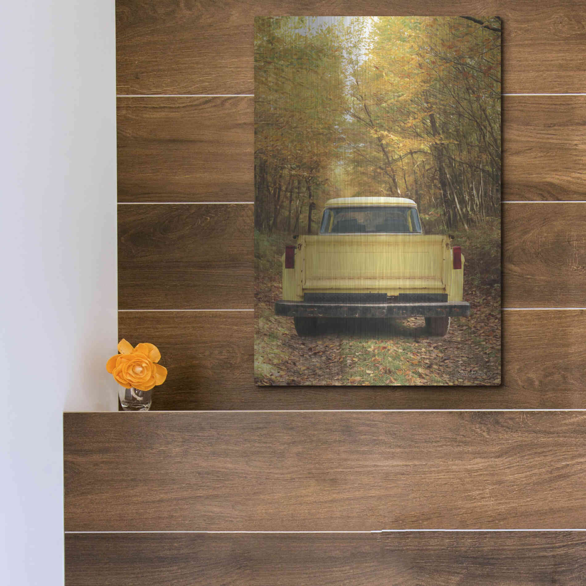 Luxe Metal Art 'The Season of Color' by Lori Deiter, Metal Wall Art,12x16