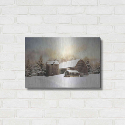 Luxe Metal Art 'The Color of Winter' by Lori Deiter, Metal Wall Art,24x16