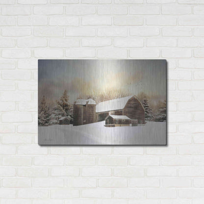 Luxe Metal Art 'The Color of Winter' by Lori Deiter, Metal Wall Art,36x24