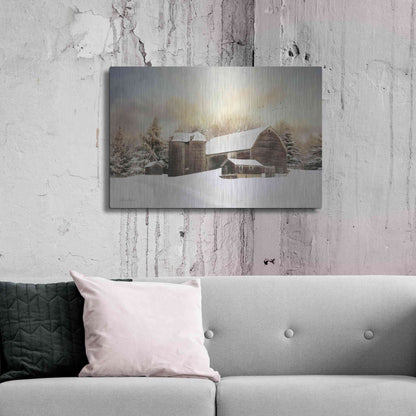 Luxe Metal Art 'The Color of Winter' by Lori Deiter, Metal Wall Art,36x24