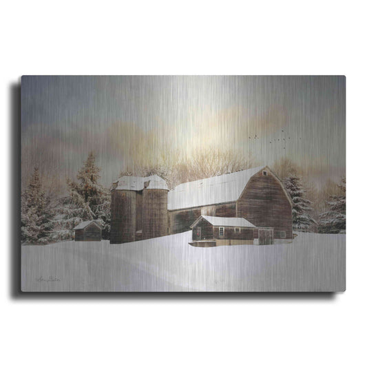 Luxe Metal Art 'The Color of Winter' by Lori Deiter, Metal Wall Art