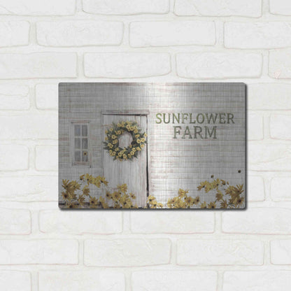 Luxe Metal Art 'Sunflower Farm' by Lori Deiter, Metal Wall Art,16x12
