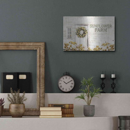 Luxe Metal Art 'Sunflower Farm' by Lori Deiter, Metal Wall Art,16x12