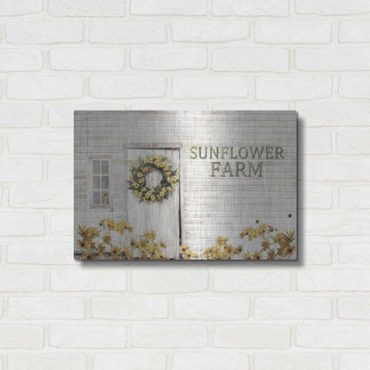 Luxe Metal Art 'Sunflower Farm' by Lori Deiter, Metal Wall Art,24x16