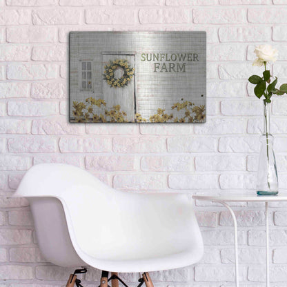 Luxe Metal Art 'Sunflower Farm' by Lori Deiter, Metal Wall Art,24x16