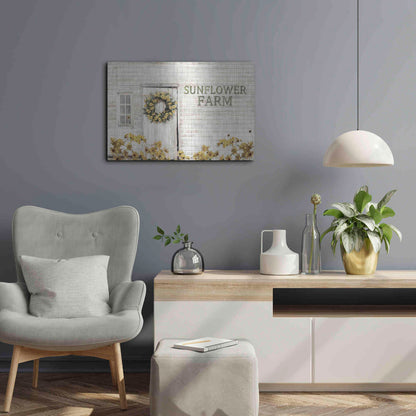 Luxe Metal Art 'Sunflower Farm' by Lori Deiter, Metal Wall Art,24x16