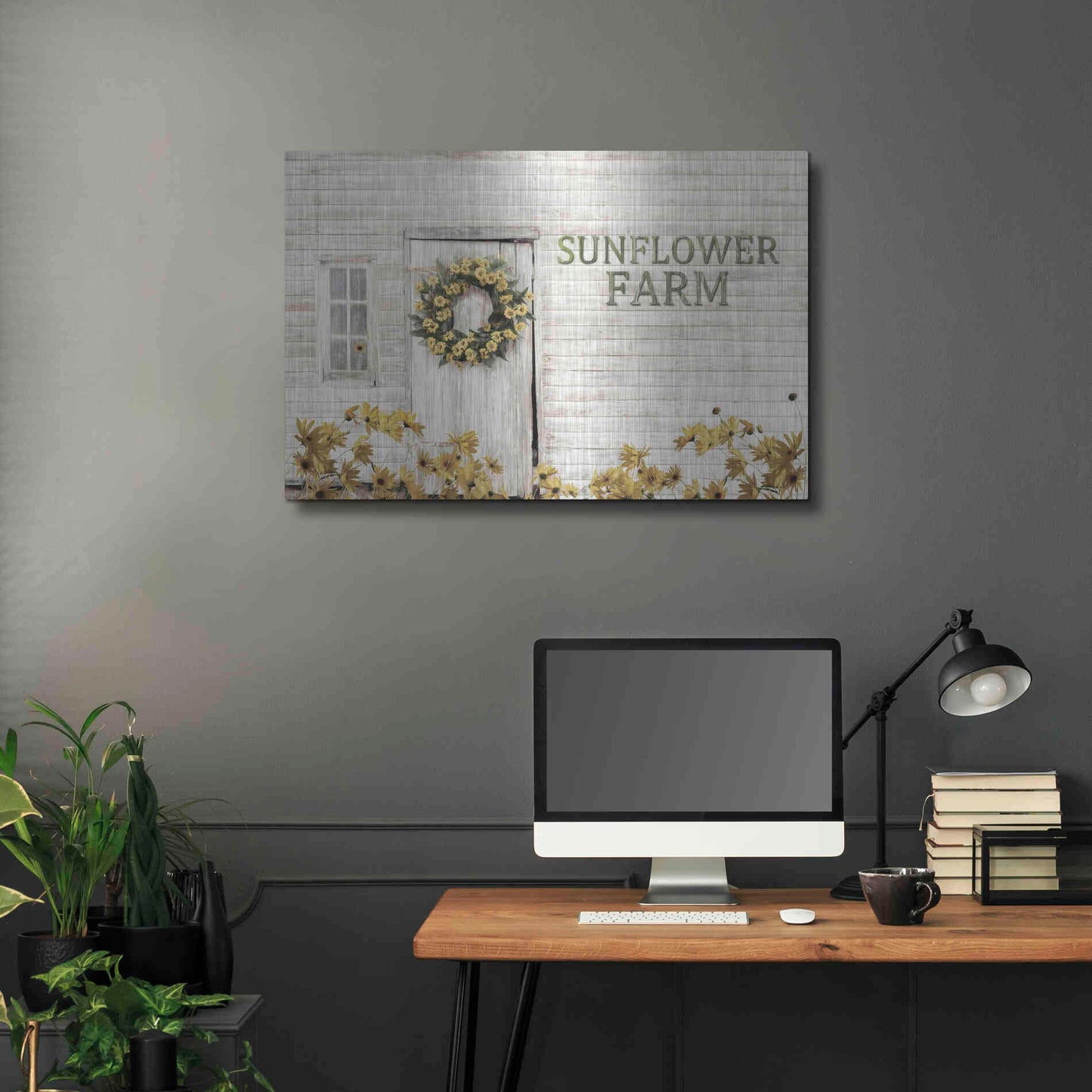 Luxe Metal Art 'Sunflower Farm' by Lori Deiter, Metal Wall Art,36x24