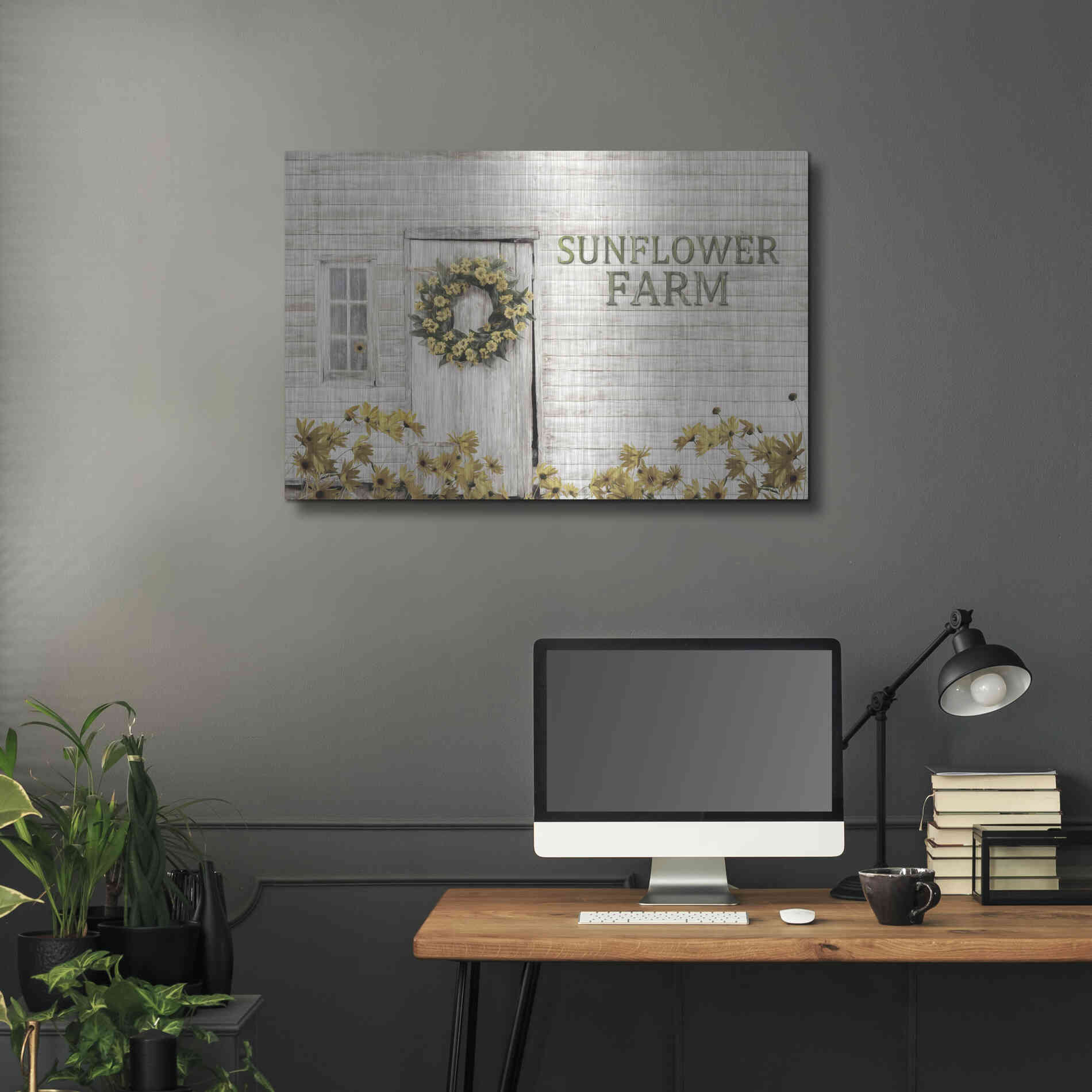 Luxe Metal Art 'Sunflower Farm' by Lori Deiter, Metal Wall Art,36x24