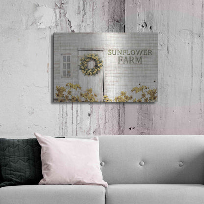 Luxe Metal Art 'Sunflower Farm' by Lori Deiter, Metal Wall Art,36x24