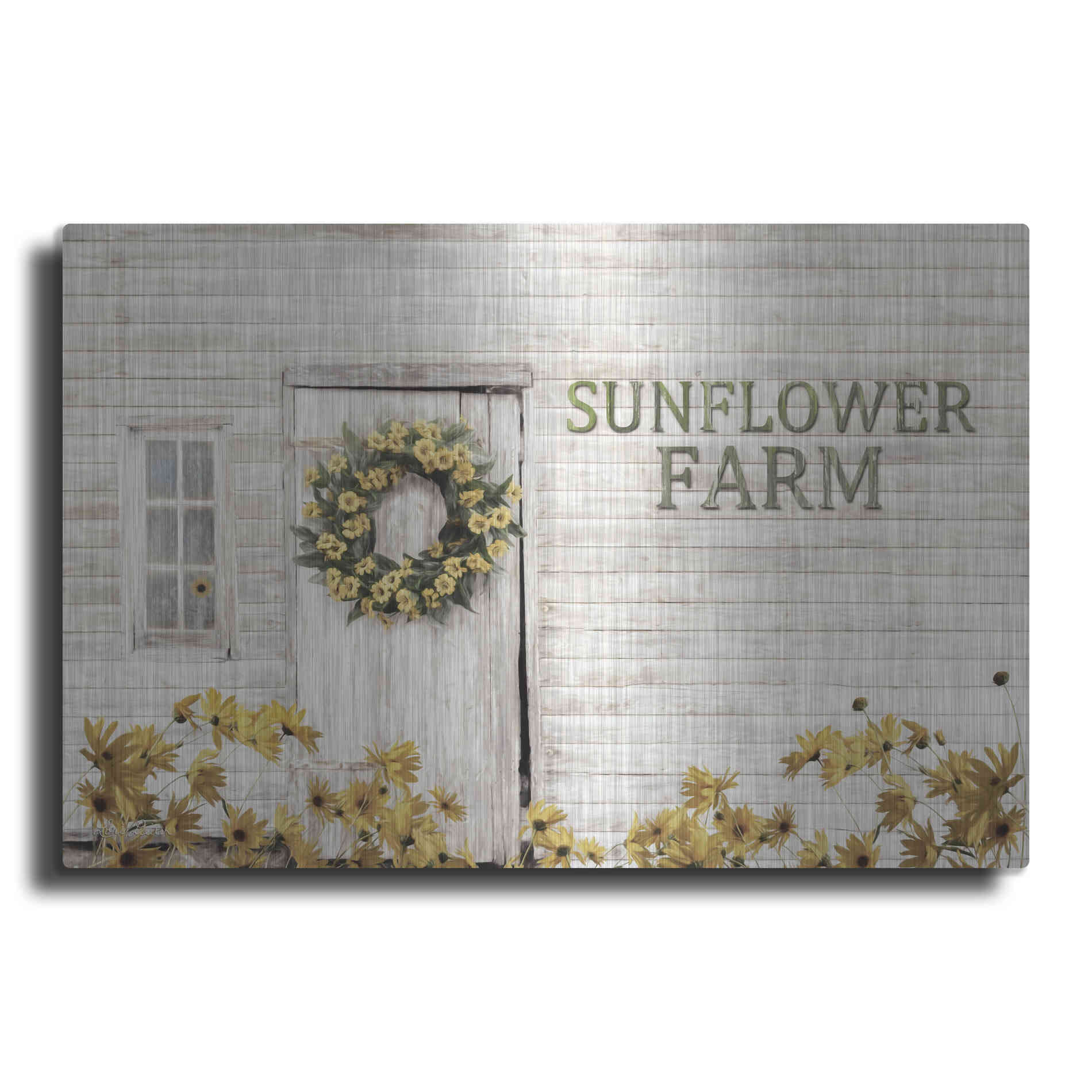 Luxe Metal Art 'Sunflower Farm' by Lori Deiter, Metal Wall Art