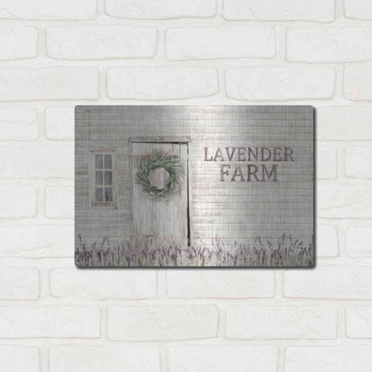 Luxe Metal Art 'Lavender Farm' by Lori Deiter, Metal Wall Art,16x12