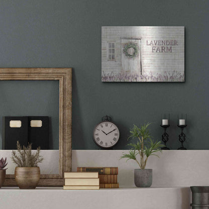 Luxe Metal Art 'Lavender Farm' by Lori Deiter, Metal Wall Art,16x12