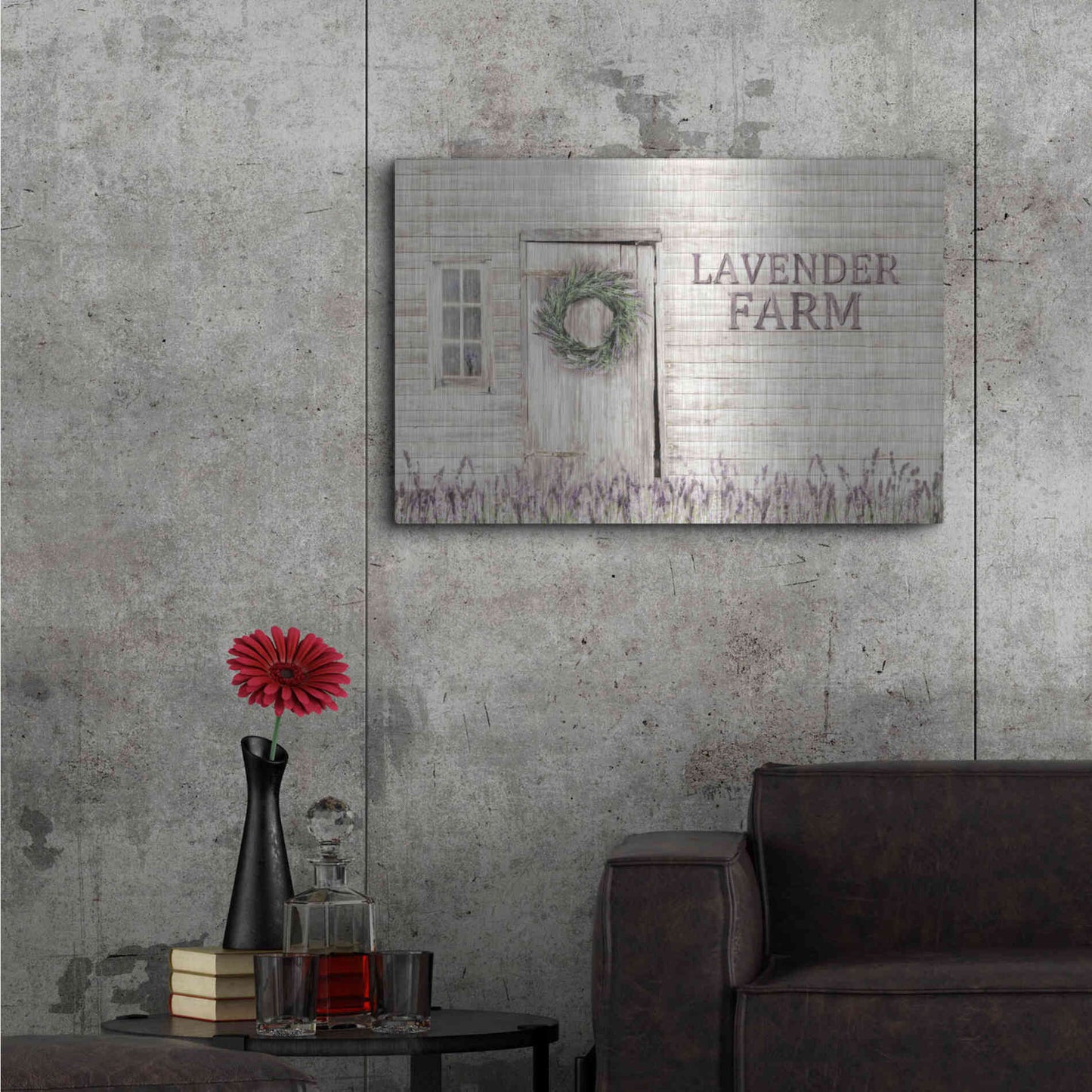Luxe Metal Art 'Lavender Farm' by Lori Deiter, Metal Wall Art,36x24