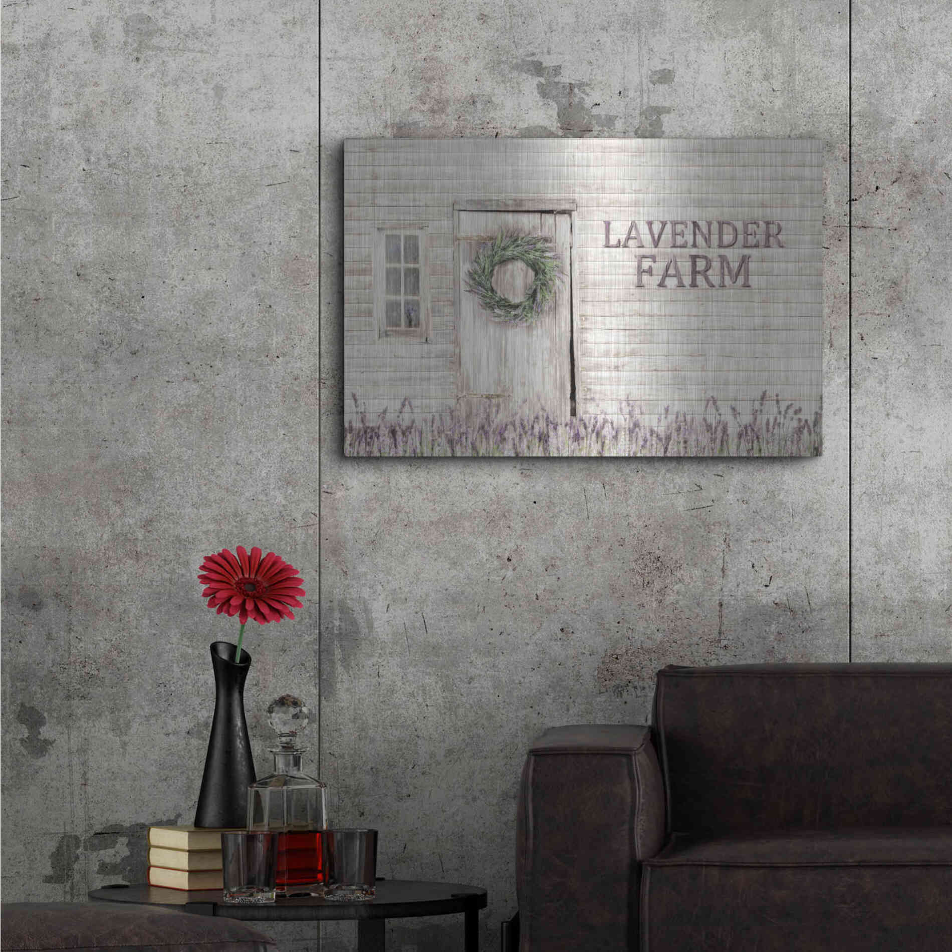 Luxe Metal Art 'Lavender Farm' by Lori Deiter, Metal Wall Art,36x24
