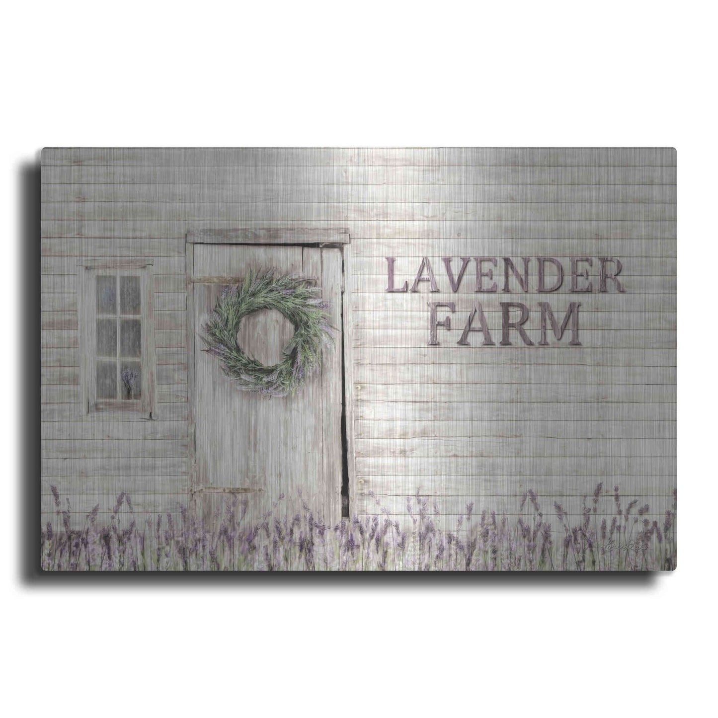 Luxe Metal Art 'Lavender Farm' by Lori Deiter, Metal Wall Art