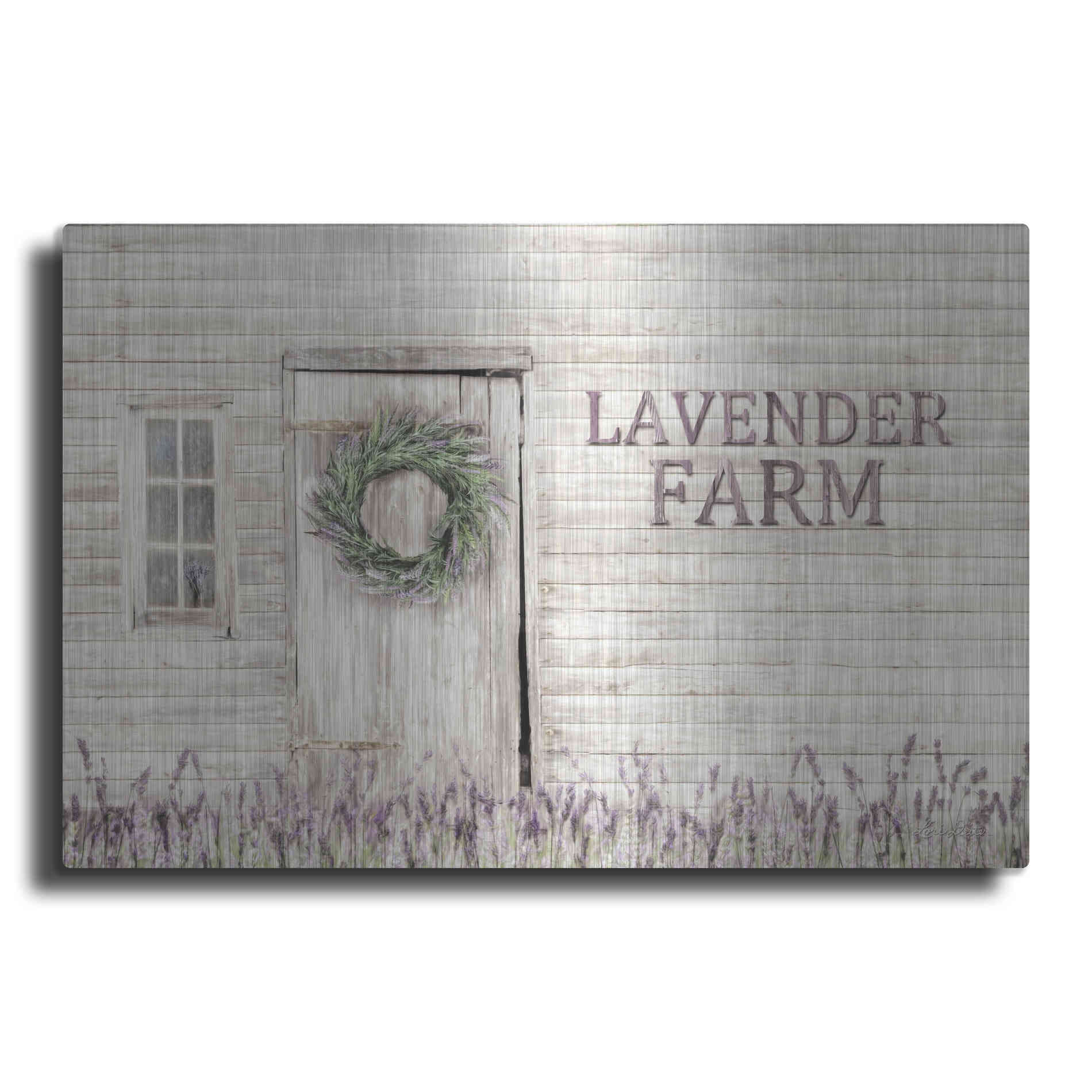 Luxe Metal Art 'Lavender Farm' by Lori Deiter, Metal Wall Art