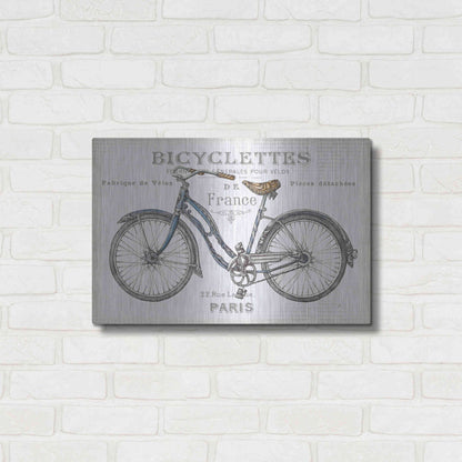 Luxe Metal Art 'Bicycles II' by Daphne Brissonet, Metal Wall Art,24x16