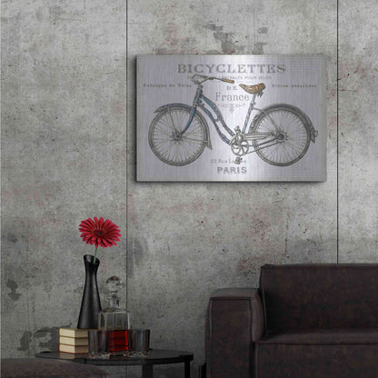 Luxe Metal Art 'Bicycles II' by Daphne Brissonet, Metal Wall Art,36x24