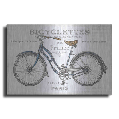 Luxe Metal Art 'Bicycles II' by Daphne Brissonet, Metal Wall Art