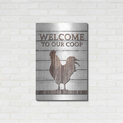 Luxe Metal Art 'Welcome to Our Coop' by Lori Deiter, Metal Wall Art,24x36