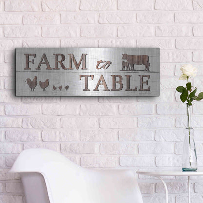 Luxe Metal Art 'Farm to Table' by Lori Deiter, Metal Wall Art,36x12