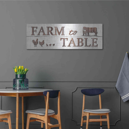 Luxe Metal Art 'Farm to Table' by Lori Deiter, Metal Wall Art,48x16
