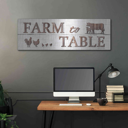 Luxe Metal Art 'Farm to Table' by Lori Deiter, Metal Wall Art,48x16