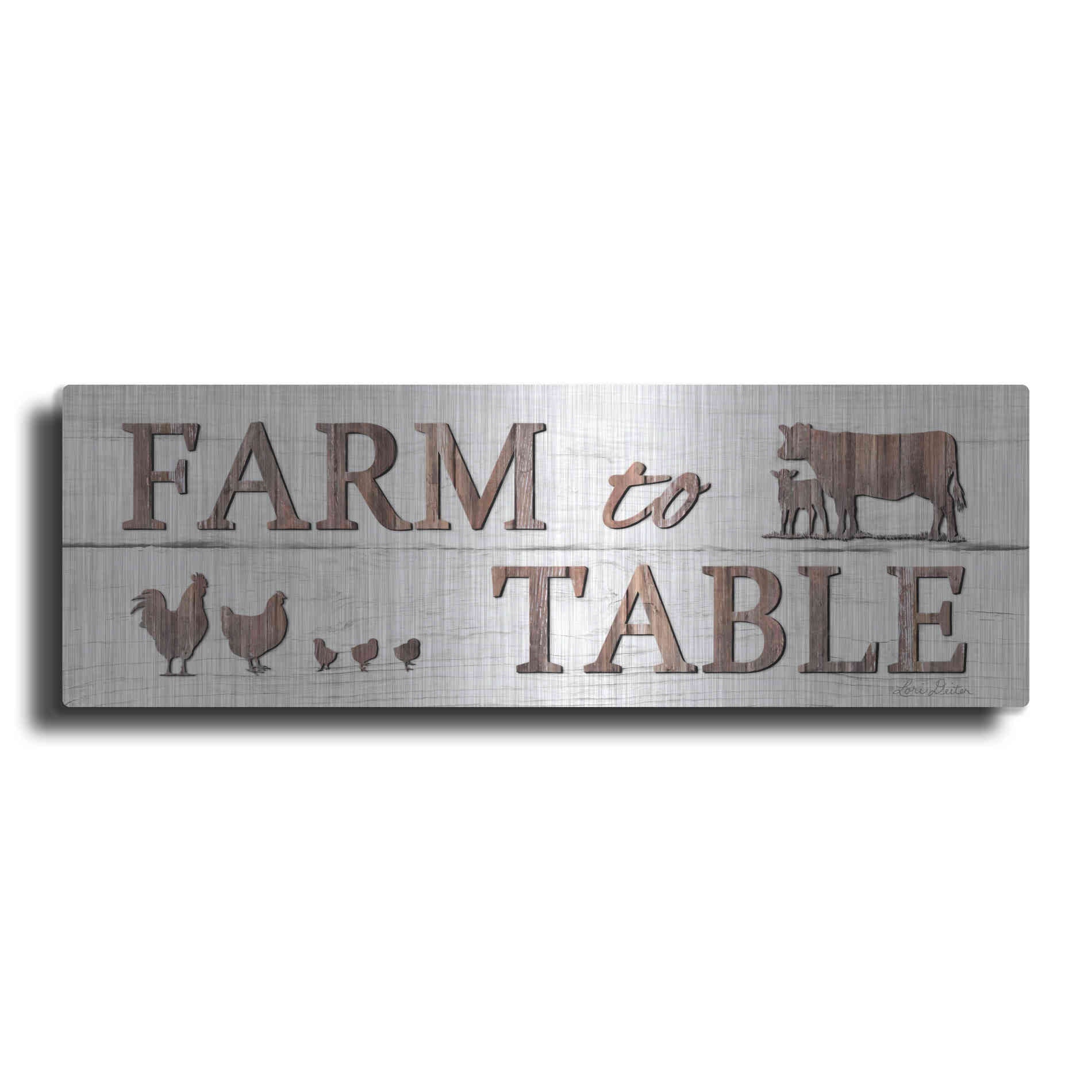 Luxe Metal Art 'Farm to Table' by Lori Deiter, Metal Wall Art