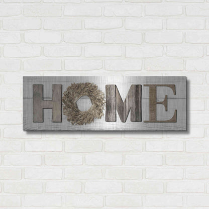 Luxe Metal Art 'Home in Beige' by Lori Deiter, Metal Wall Art,36x12