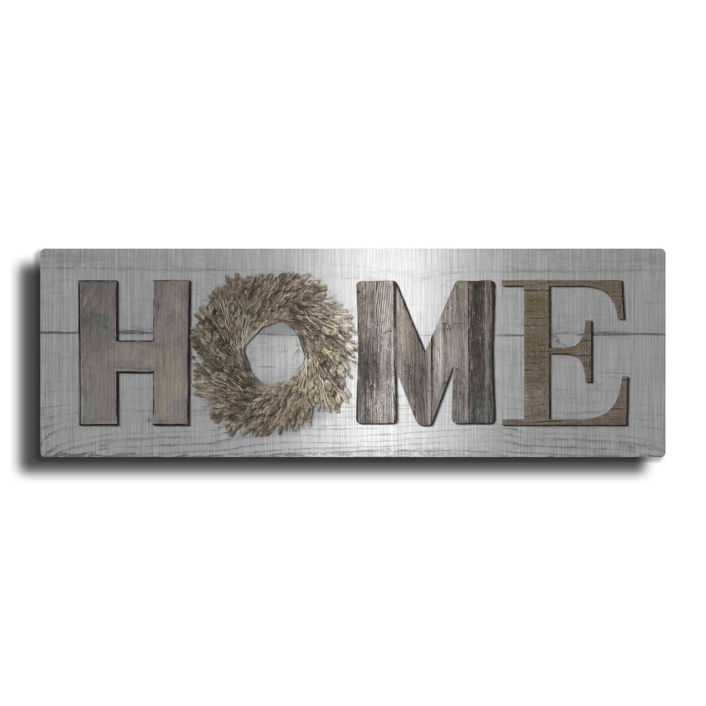 Luxe Metal Art 'Home in Beige' by Lori Deiter, Metal Wall Art