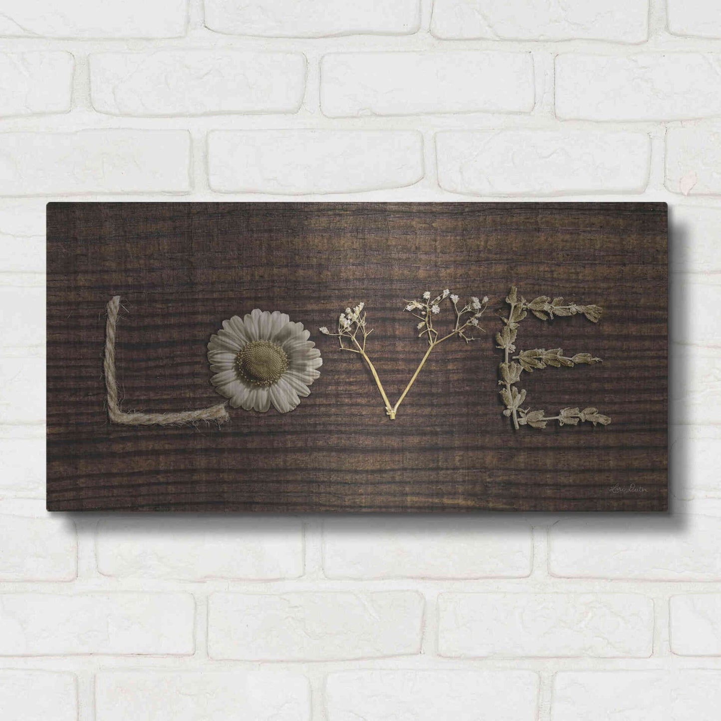Luxe Metal Art 'Love is All You Need' by Lori Deiter, Metal Wall Art,24x12