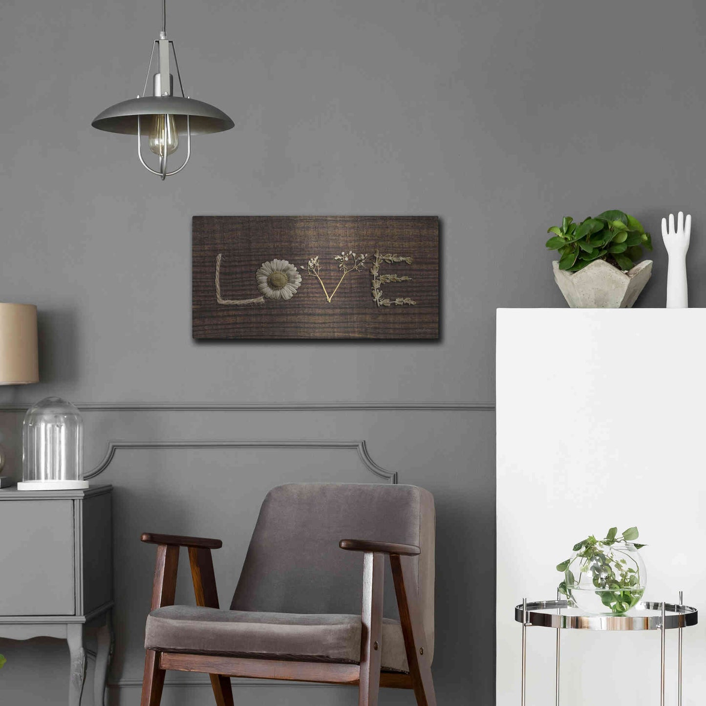Luxe Metal Art 'Love is All You Need' by Lori Deiter, Metal Wall Art,24x12