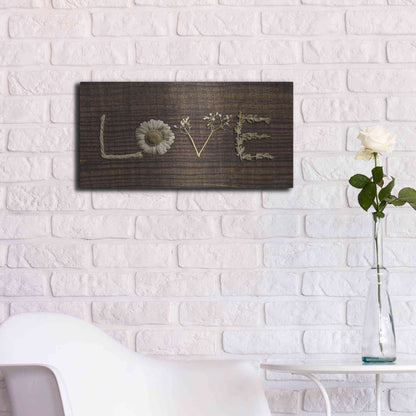 Luxe Metal Art 'Love is All You Need' by Lori Deiter, Metal Wall Art,24x12