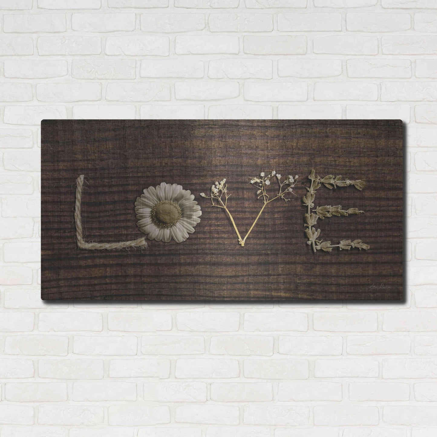 Luxe Metal Art 'Love is All You Need' by Lori Deiter, Metal Wall Art,48x24