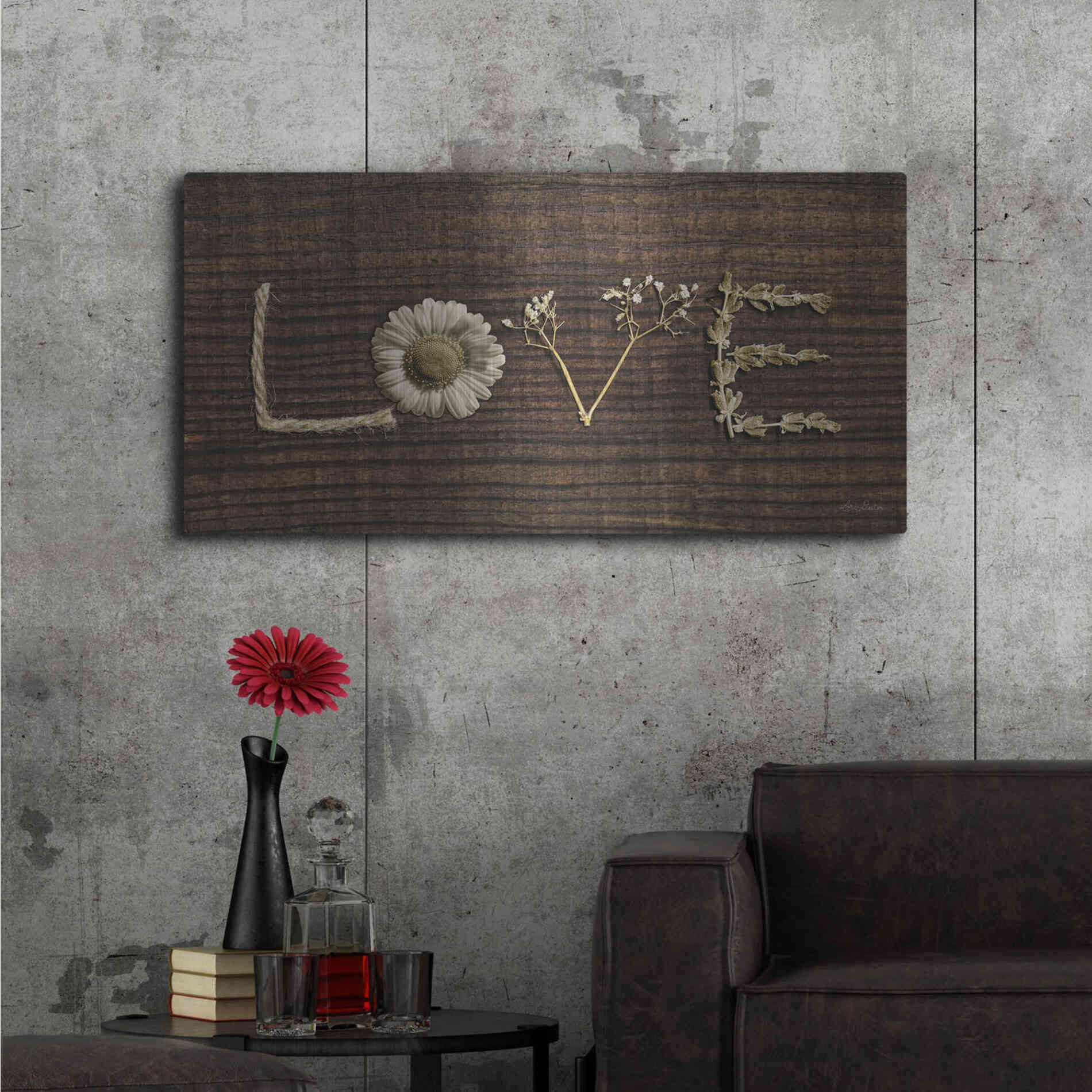 Luxe Metal Art 'Love is All You Need' by Lori Deiter, Metal Wall Art,48x24
