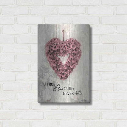 Luxe Metal Art 'A True Love Story' by Lori Deiter, Metal Wall Art,16x24