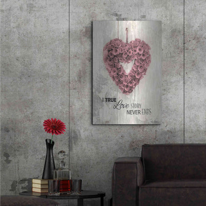 Luxe Metal Art 'A True Love Story' by Lori Deiter, Metal Wall Art,24x36