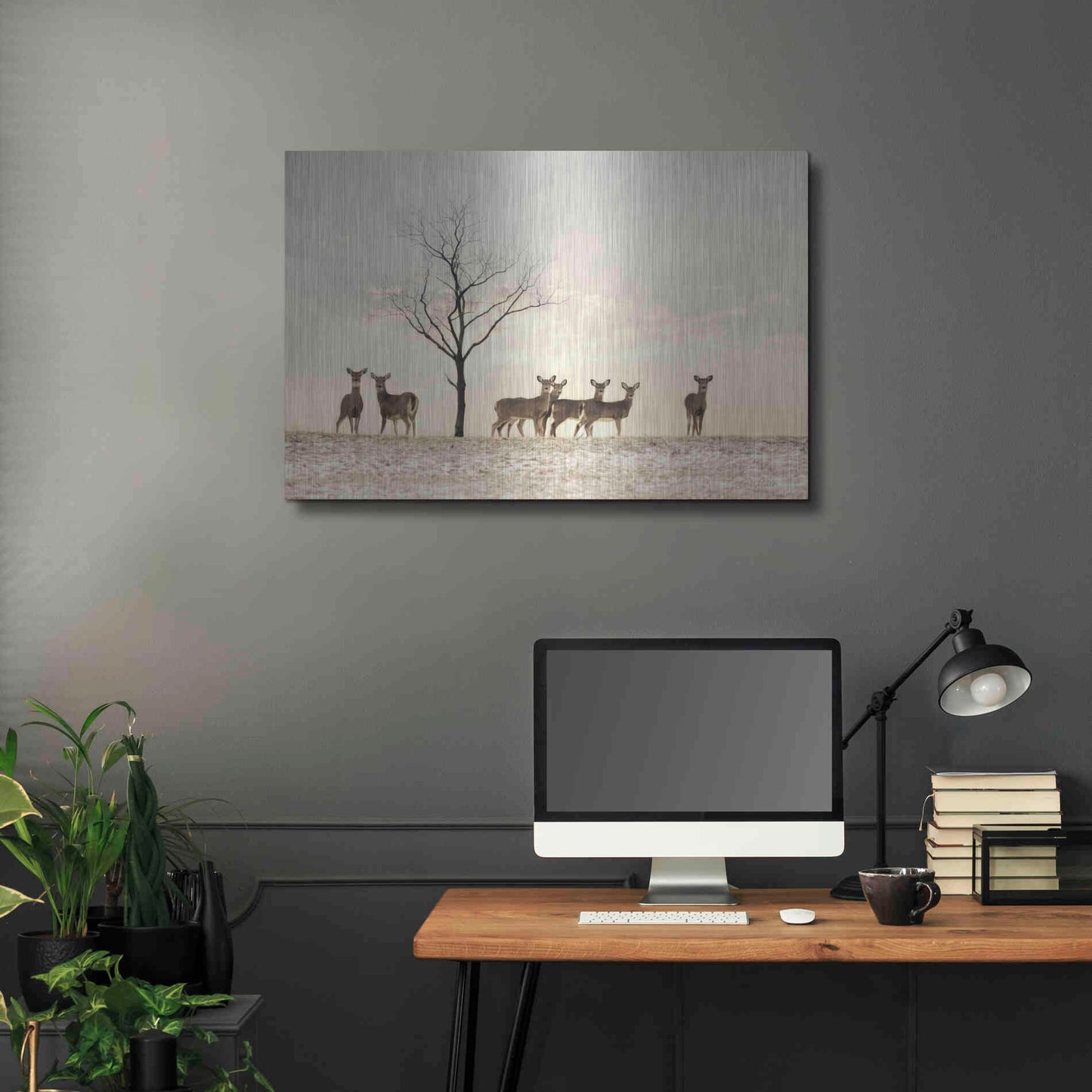 Luxe Metal Art 'Doe a Deer' by Lori Deiter, Metal Wall Art,36x24