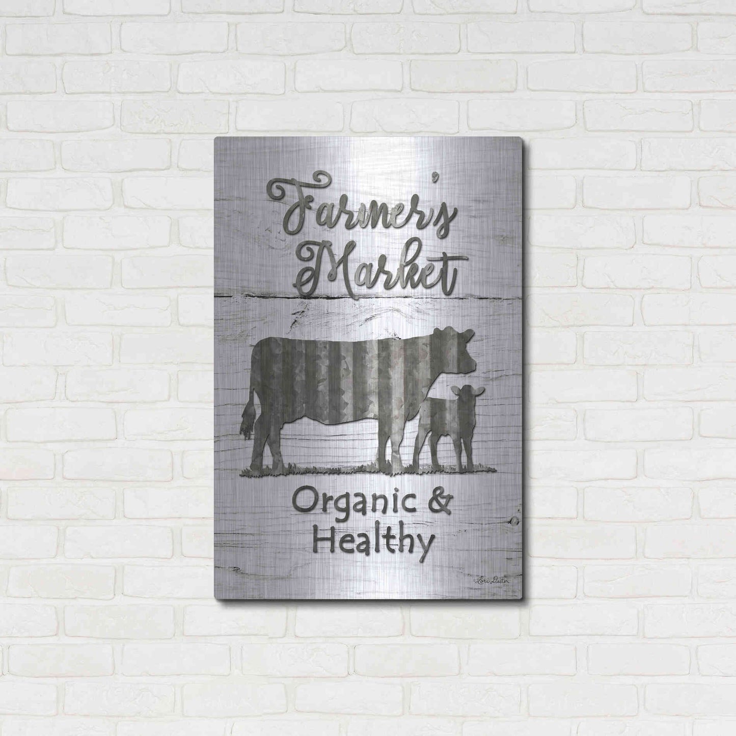 Luxe Metal Art 'Farmer's Market' by Lori Deiter, Metal Wall Art,24x36