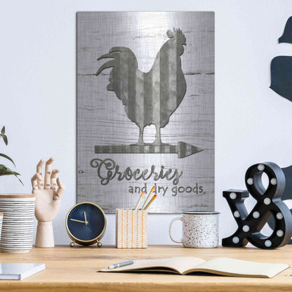 Luxe Metal Art 'Groceries' by Lori Deiter, Metal Wall Art,12x16