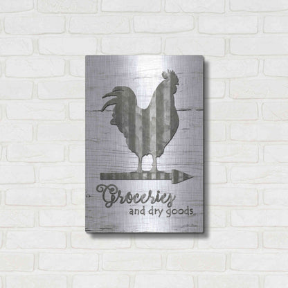 Luxe Metal Art 'Groceries' by Lori Deiter, Metal Wall Art,16x24