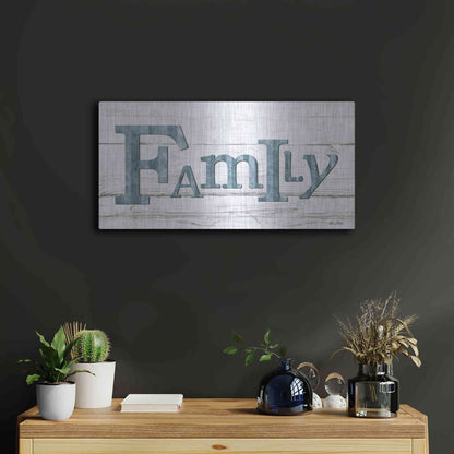 Luxe Metal Art 'Metal Family' by Lori Deiter, Metal Wall Art,24x12